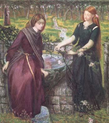Dante Gabriel Rossetti Dante's Vision of Rachel and Leah (mk28) oil painting image